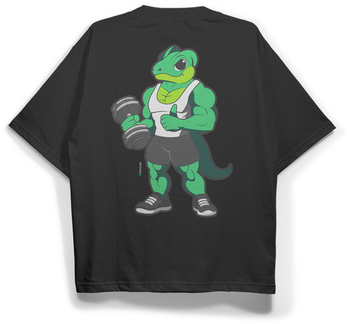 Camiseta Oversized "Mascote" Unissex Preta