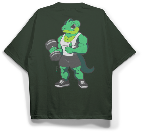 Camiseta Oversized "Mascote" Unissex Verde